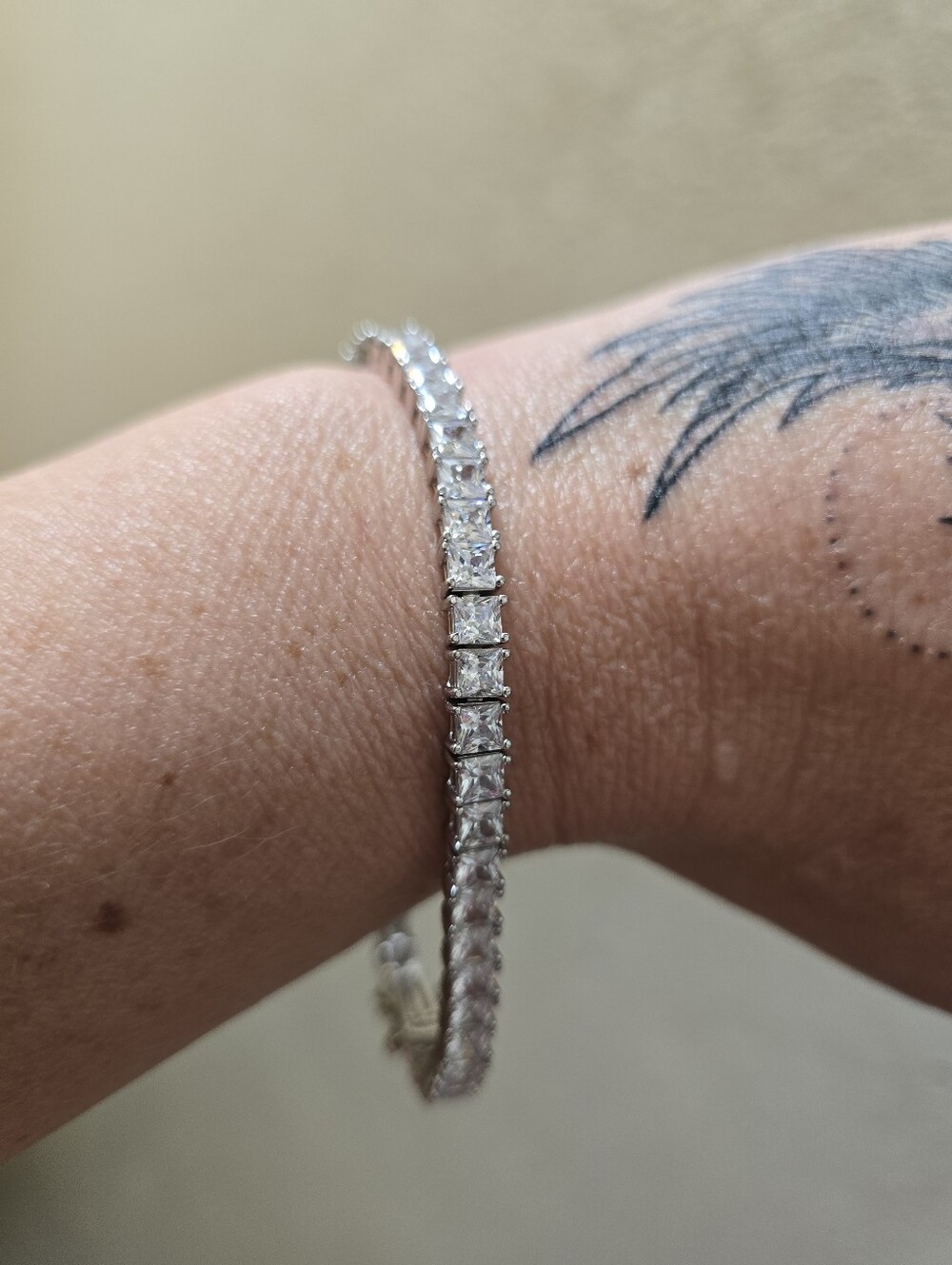 Ross Simons Silver-Tone Tennis Bracelet with CZ Clear Stones - Picture 3 of 12